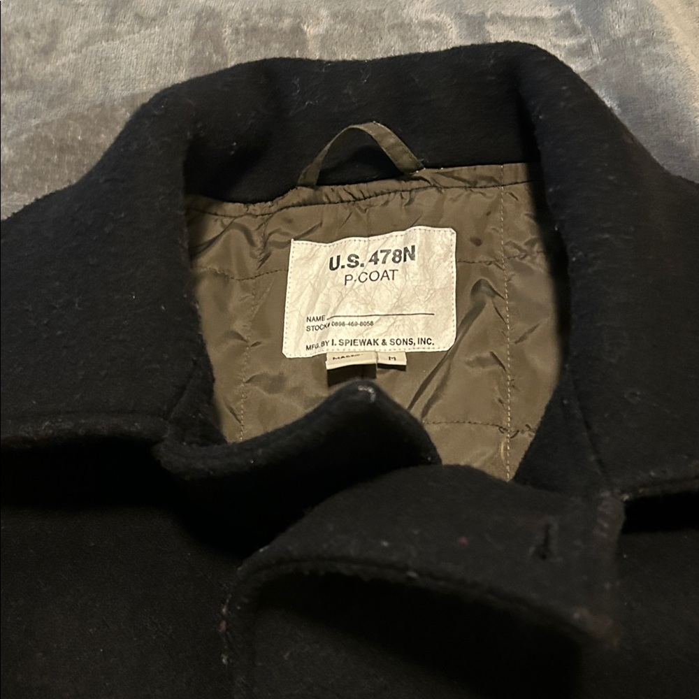 Spiewak Black Pea Coat